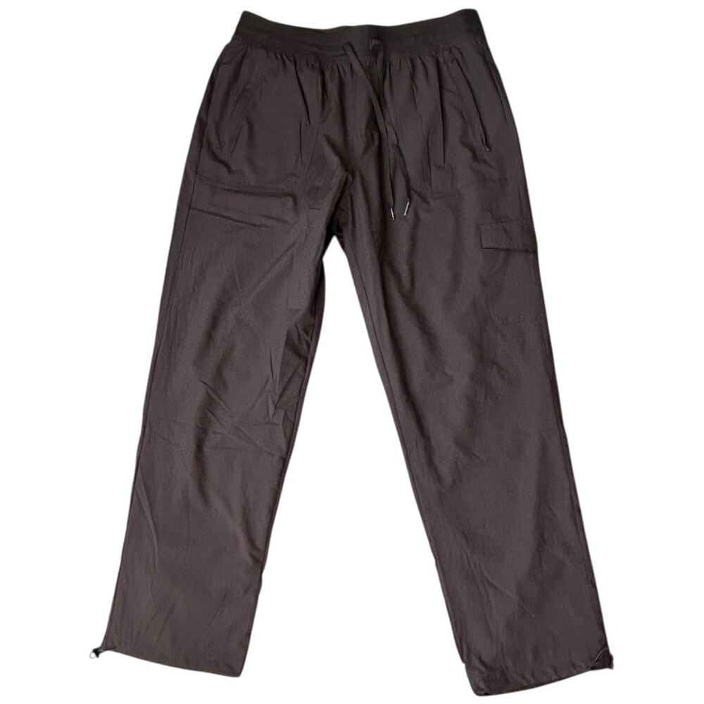 NWOT Women's Brown Polar Fleece-Lined 5 Pocket Cargo Pull-On Pants Size Large